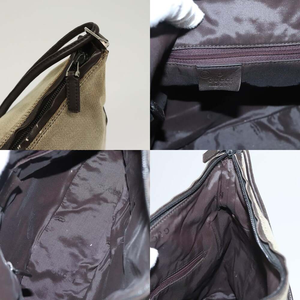 GUCCI Shoulder Bag Canvas Gray Silver - Picture 11 of 13